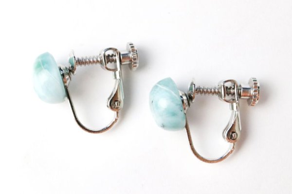 画像4: 【自社製アクセサリー10点以上でクーポン使用後30％OFF対象商品（クーポン番号：AC30）】イヤリング　ラリマー　ネジ巻き式　シルバー　SV　ドミニカ産　日本製　不安をやわらげる　浄化　ジュエリー　天然石　品番：15417