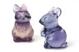 画像5: 置物　フローライト　ウサギ型　50個セット　干支　卯　ラビット　癒し　浄化　彫り物　天然石　品番： 15429