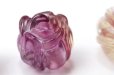 画像2: 置物　ミニ彫り物　フローライト　バラ　1個　薔薇　ローズ　愛情　情熱　金運　夢叶う　癒し　浄化　天然石　品番： 15452 (2)