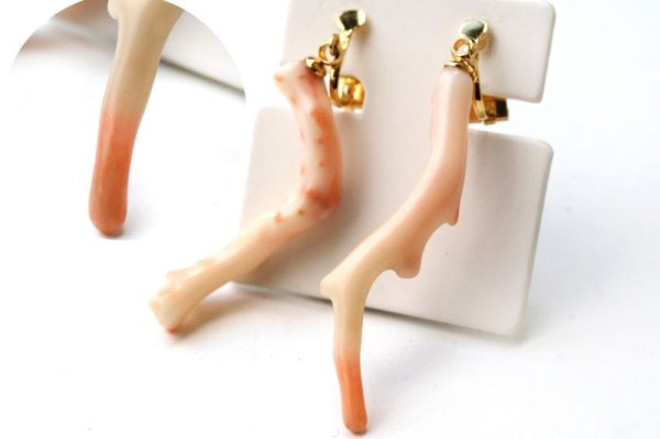 画像6: 【自社製アクセサリー10点以上でクーポン使用後30％OFF対象商品（クーポン番号：AC30）】イヤリング　天然桃珊瑚　サンゴ　クリップ式　ゴールド　GD　日本産　日本製　生命力　幸せ　対人運　ジュエリー　天然石　品番：15483