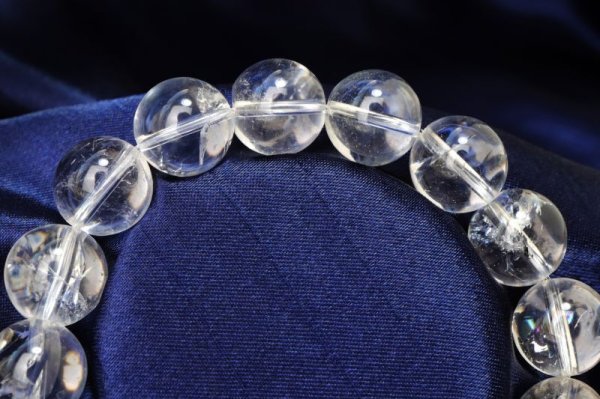 画像5: 【日本銘石】ブレス　山梨黒平水晶　〈山梨県〉　透明　Sランク　約12mm　浄化　魔除け　不運を幸運に変える　天然石　品番：15507