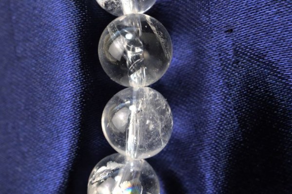 画像3: 【日本銘石】ブレス　山梨黒平水晶　〈山梨県〉　透明　Sランク　約8mm　浄化　魔除け　不運を幸運に変える　天然石　品番：15506