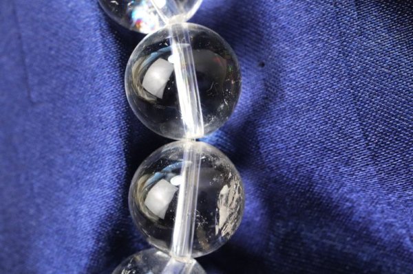 画像3: 【日本銘石】ブレス　山梨黒平水晶　〈山梨県〉　透明　Sランク　約12mm　浄化　魔除け　不運を幸運に変える　天然石　品番：15507