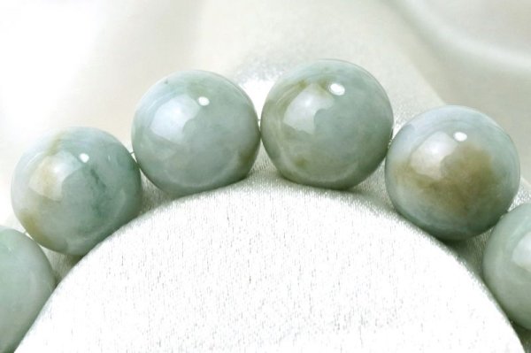 画像5: ブレス　翡翠　丸　約13.5mm　ミャンマー産　ヒスイ　ひすい　人生　成功　守護　天然石　品番：15518