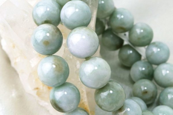 画像4: ブレス　翡翠　丸　約13.5mm　ミャンマー産　ヒスイ　ひすい　人生　成功　守護　天然石　品番：15518