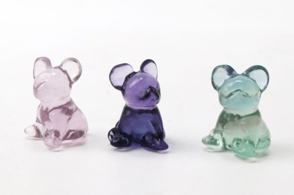 画像6: 置物　ミニ彫り物　フローライト　ブルドッグ　1個　忠義　邪気を払う　創造力　癒し　浄化　天然石　品番： 15466