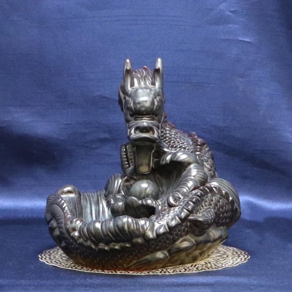 画像4: 置物　龍神お香立て　香炉龍　流川香　お香&ピンセット付き　邪気を払い除け　家庭円満　出世　商運　財運　運気　品番：15714