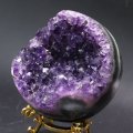 【一点物】置物　笑口アメジストジオード　約682g　ウルグアイ産　紫　パープル　風水　運気　金運　財運　パワーストーン　品番：15802