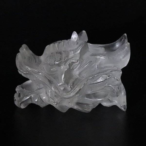 画像3: 置物　彫り物　ドラゴンヘッド　水晶　大　龍　風水　運気　金運　財運　天然石　パワーストーン　品番：15837