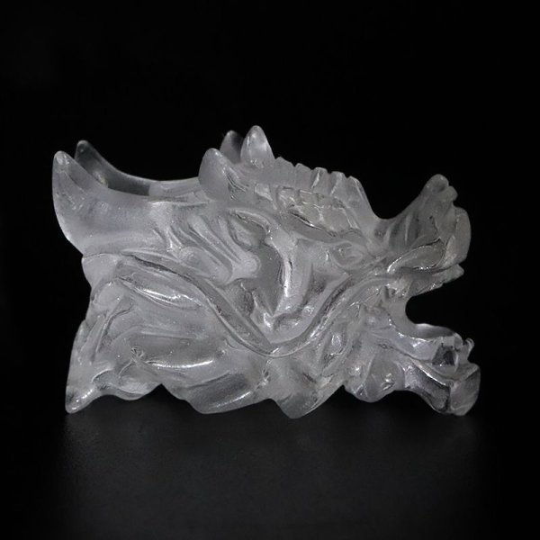 画像4: 置物　彫り物　ドラゴンヘッド　水晶　大　龍　風水　運気　金運　財運　天然石　パワーストーン　品番：15837