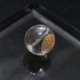 画像2: 【オリジナル商品】カービング　神聖幾何学模様　フラワーオブライフ　水晶(金彫り)　約12mm　　品番： 15978 (2)