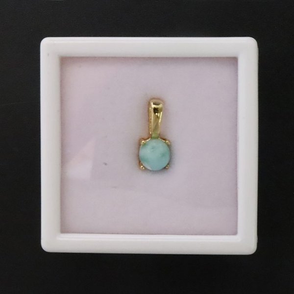 画像5: 【自社製アクセサリー10点以上でクーポン使用後30％OFF対象商品（クーポン番号：AC30）】ペンダントトップ　ラリマー　ラウンドカット　約6mm　ドミニカ産　ケース付き　ステンレス　ゴールド　日本製　不安をやわらげる　浄化　パワーストーン　天然石　※ポイント対象外　品番：16009