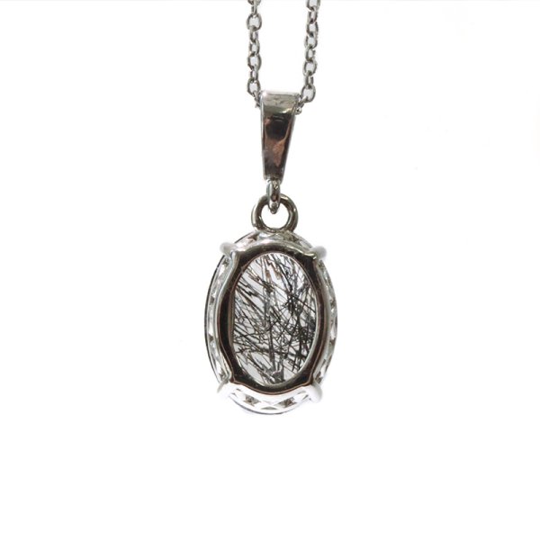 画像4: 【自社製アクセサリー10点以上でクーポン使用後30％OFF対象商品（クーポン番号：AC30）】ペンダントトップ　ブラックルチル　オーバルハンドカット　約10×14mm　ブラジル産　ケース付き　ステンレス　シルバー　日本製　浄化　パワーストーン　天然石　※ポイント対象外　品番：16015