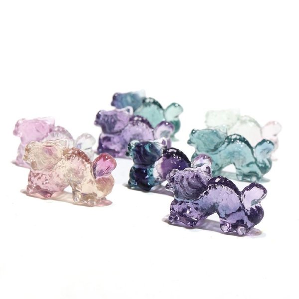 画像3: 置物　ミニ彫り物　フローライト　龍　ミニ　邪気払い　家庭円満　出世　商運　財運　パワーストーン　天然石　品番：16102