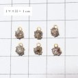 画像3: チャーム　ダイヤモンド原石　レッド　6爪チャーム　アフリカ産　ステンレス　ゴールド　日本製　パワーストーン　天然石　1個　品番：16118 (3)