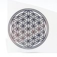 画像1: ステッカー　神聖幾何学模様　フラワーオブライフ　シルバー　5種セット　1枚　ランダム　シール　品番：16268 (1)