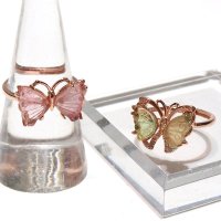 指輪　トルマリン　蝶々　ブラジル産　silver925　ピンクゴールド　リング　希望　幸運　調和　安定　パワーストーン　天然石　品番：16453