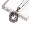 【現品限り】ペンダントトップ　ギベオン＜ナミビア産＞　シルバー　丸型　約14mm　silver925　ケース付き　宇宙のパワー　隕石　パワーストーン　天然石　品番： 16529