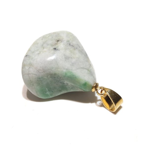 画像3: 【日本銘石】ペンダントトップ　糸魚川翡翠＜新潟県＞　ステンレス　ゴールド　ケース付き　日本製　国石　安定　平穏　慈悲　智恵　パワーストーン　天然石　品番： 16524