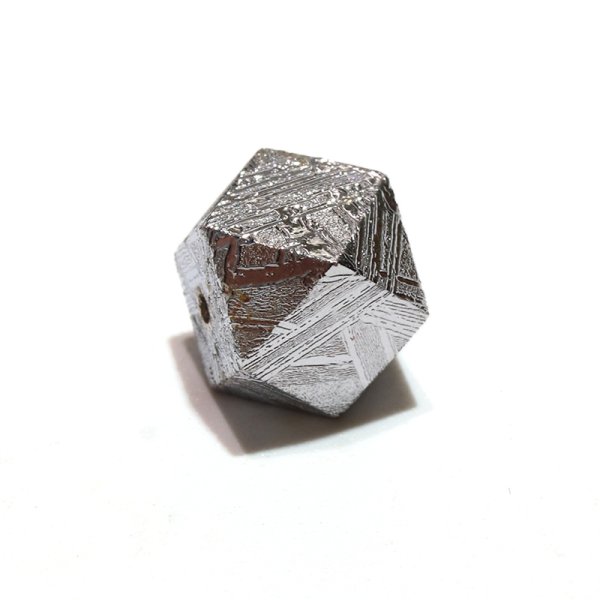 画像3: バラ石　ギベオン＜ナミビア産＞　シルバー　カット　約8mm　穴あき　一粒売り　宇宙のパワー　隕石　パワーストーン　天然石　品番：16607