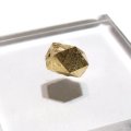 バラ石　ギベオン＜ナミビア産＞　ゴールド　カット　約7×10mm　穴あき　一粒売り　宇宙のパワー　隕石　パワーストーン　天然石　品番：16613