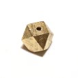画像2: バラ石　ギベオン＜ナミビア産＞　ゴールド　カット　約8mm　穴あき　一粒売り　宇宙のパワー　隕石　パワーストーン　天然石　品番：16608 (2)