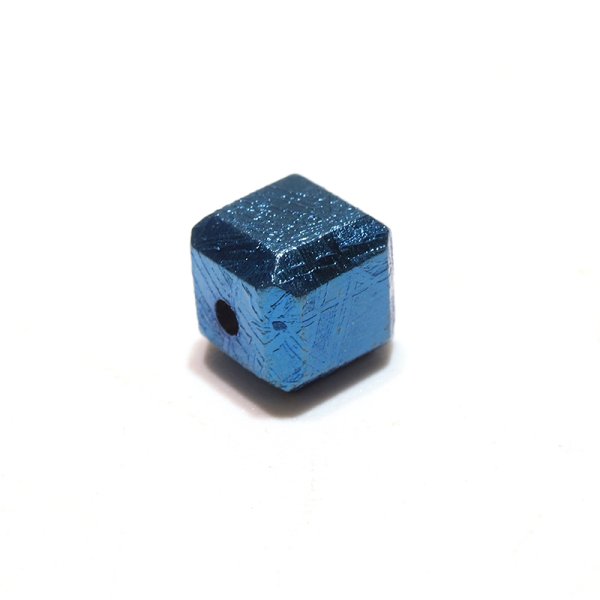 画像4: バラ石　ギベオン＜ナミビア産＞　ブルー　正方形　約6mm　穴あき　一粒売り　宇宙のパワー　隕石　パワーストーン　天然石　品番：16617