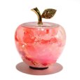 画像2: 【予約販売】置物　アップルジェム　母の日りんご　大　ローズクォーツ　ピンク　カーネーション　ハーバリウム　無垢で深い愛　感謝　品番：16631 (2)