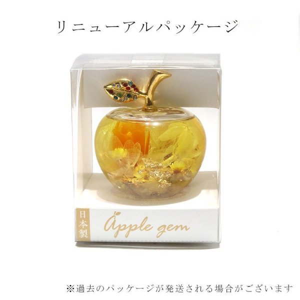 画像7: 置物　ハーバリウム　ミニリンゴ　黄　イエロー　ルチル　さざれ石入り　最強　勝負運　浄化　風水　開運　運気上昇　浄化　アップル　インテリア　品番： 15262