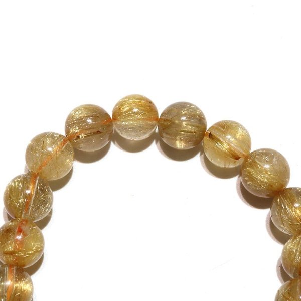 画像5: ブレス　ゴールドタイチンルチル＜ブラジル産＞　丸　約9.5mm　金運　財運　ギャンブル運　パワーストーン　天然石　品番：16635