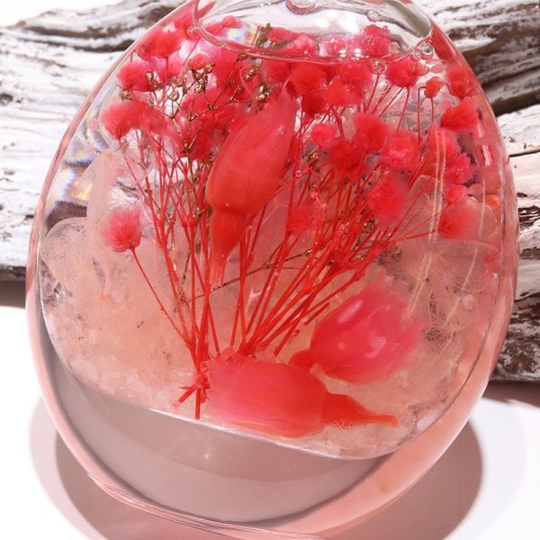 画像4: 【予約販売】置物　ピクチャリウム　母の日　ピンク　ローズクォーツ　ハーバリウム　フラワー　ギフト　愛　癒し　恋愛　パワーストーン　天然石　品番：16682