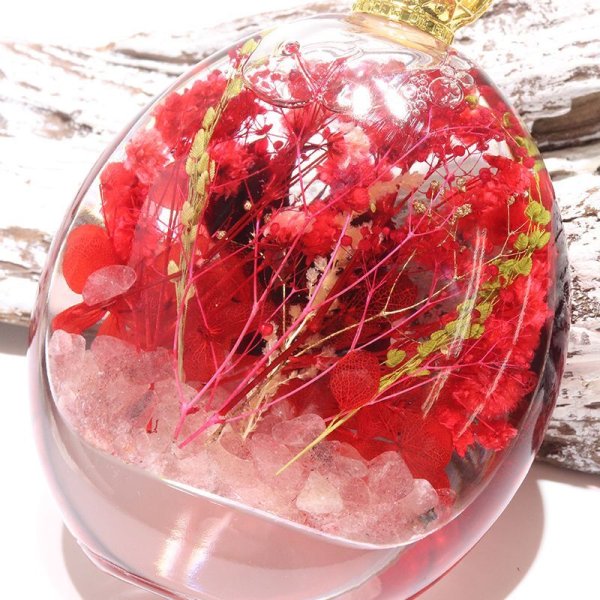 画像4: 【予約販売】置物　ピクチャリウム　母の日　レッド　ストロベリークォーツ　ハーバリウム　ドライフラワー　ギフト　幸運　希望　パワーストーン　天然石　品番：16681