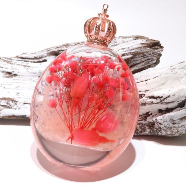 画像3: 【予約販売】置物　ピクチャリウム　母の日　ピンク　ローズクォーツ　ハーバリウム　フラワー　ギフト　愛　癒し　恋愛　パワーストーン　天然石　品番：16682