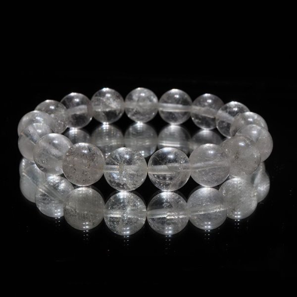 画像3: ブレス　ザギマウンテンクォーツ＜パキスタン産＞　白　丸　約12mm　証明書付き　浄化　活力　パワーストーン　天然石　品番：16730