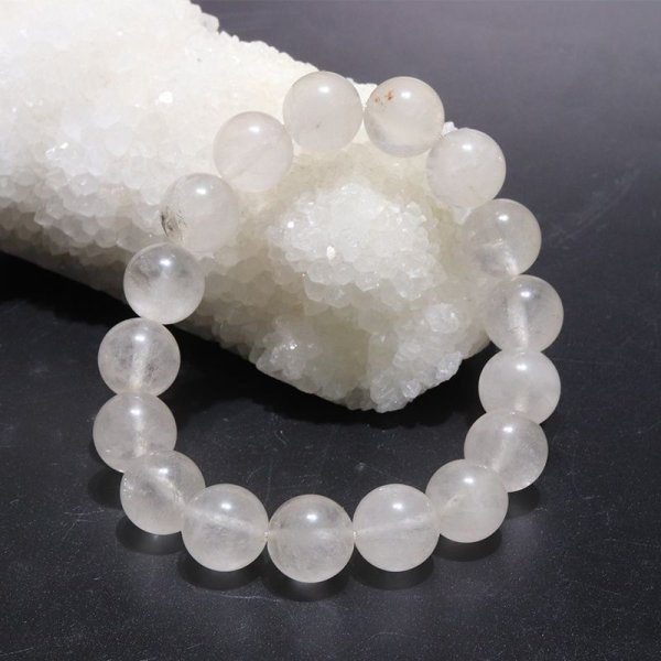 画像4: ブレス　モンドクォーツ＜タンザニア産＞　Aランク　丸　約12mm　証明書付き　循環　癒し　浄化　パワーストーン　天然石　品番：16728