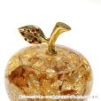 画像3: 置物　黄金のリンゴ　ミニサイズ　日本製　ミニリンゴ　金箔　 風水　開運　幸福　幸運　金運　運気上昇　幸運のアップル　彫り物　品番：16737 (3)