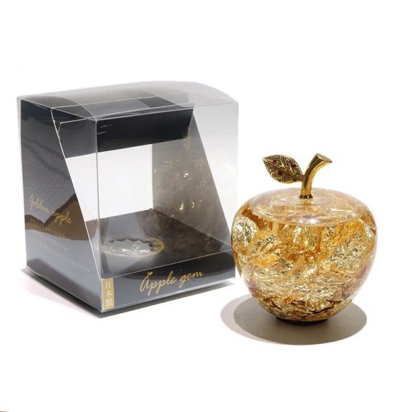 画像6: 置物　黄金のリンゴ　金箔　日本製　 風水　開運　幸福　幸運　金運　運気上昇　幸運のアップル　彫り物　品番： 13232
