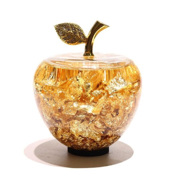 画像3: 置物　黄金のリンゴ　金箔　日本製　 風水　開運　幸福　幸運　金運　運気上昇　幸運のアップル　彫り物　品番： 13232