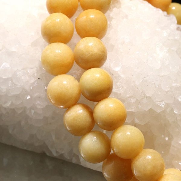 画像4: ブレス　翡翠＜ミャンマー産＞　イエロー　丸　約8mm　証明書付き　ヒスイ　人生　成功　守護　パワーストーン　天然石　品番：16926