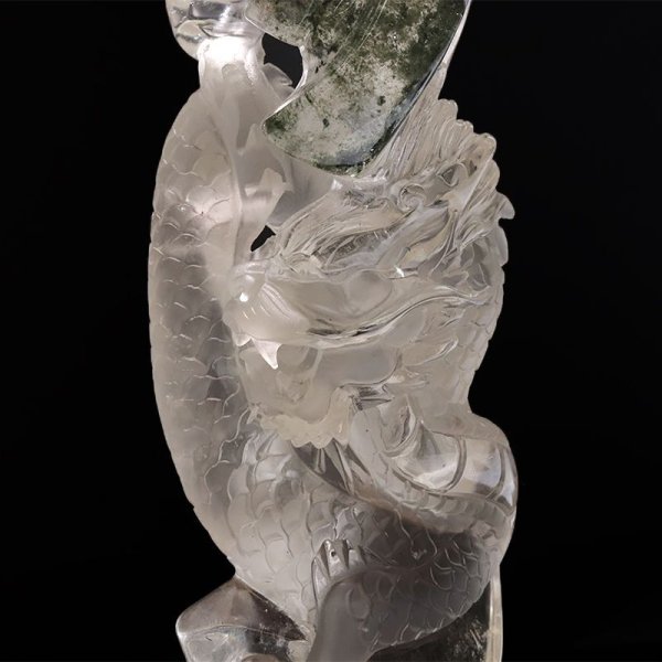 画像3: 置物　ガーデンクォーツ　龍　ブラジル産　台付き　風水　運気　金運　財運　浄化　クォーツ　パワーストーン　天然石　品番：17004