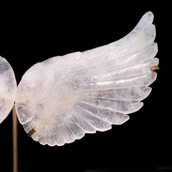 画像2: 置物　水晶　天使の羽　ブラジル産　台付き　浄化　クォーツ　パワーストーン　天然石　品番：17096