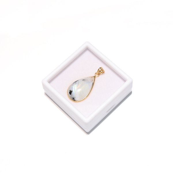 画像6: 【自社製アクセサリー10点以上でクーポン使用後30％OFF対象商品（クーポン番号：AC30）】ペンダントトップ　バイオタイトムーンストーン　約11.5〜17.2×18.2〜25.5mm　スリランカ産　silver925　ゴールド　ケース付き　人間の情緒　社交性　喜び　パワーストーン　天然石　※ポイント対象外　品番：17091