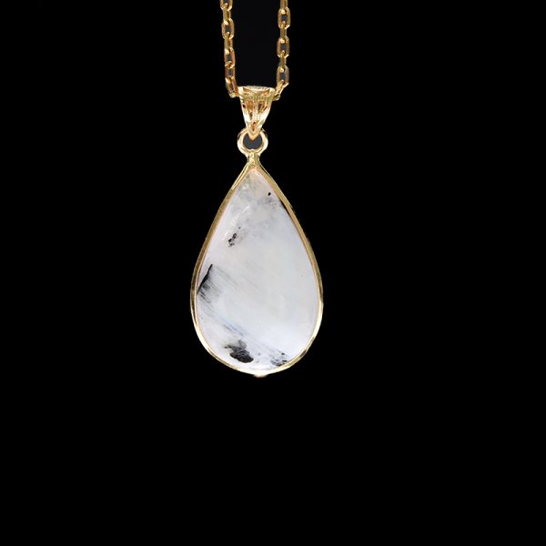 画像4: 【自社製アクセサリー10点以上でクーポン使用後30％OFF対象商品（クーポン番号：AC30）】ペンダントトップ　バイオタイトムーンストーン　約11.5〜17.2×18.2〜25.5mm　スリランカ産　silver925　ゴールド　ケース付き　人間の情緒　社交性　喜び　パワーストーン　天然石　※ポイント対象外　品番：17091