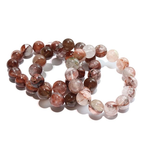 画像4: ブレス　マニカラン水晶＜ヒマラヤ産＞　AAランク　赤　丸　約14mm　日本製　浄化　ヒーリング　パワーストーン　天然石　品番：17165