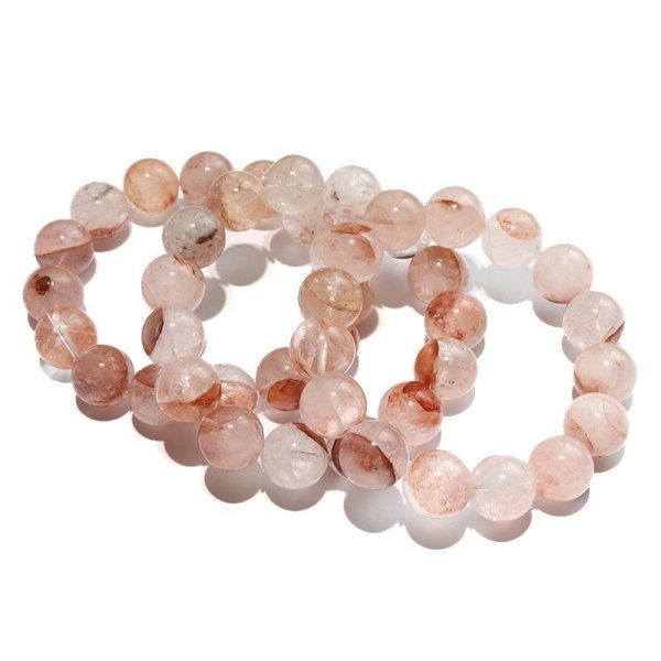 画像4: ブレス　マニカラン水晶＜ヒマラヤ産＞　AAランク　ピンク　丸　約14mm　日本製　浄化　ヒーリング　パワーストーン　天然石　　品番： 11661