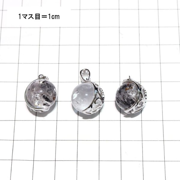 画像6: ペンダントトップ　水入りエレスチャルクォーツ　約14ｍｍ　パキスタン産　silver925　シルバー　浄化　クォーツ　パワーストーン　天然石　品番：17190