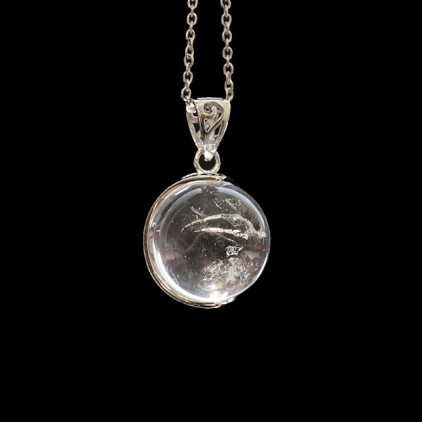 画像5: ペンダントトップ　水入りエレスチャルクォーツ　約14ｍｍ　パキスタン産　silver925　シルバー　浄化　クォーツ　パワーストーン　天然石　品番：17190