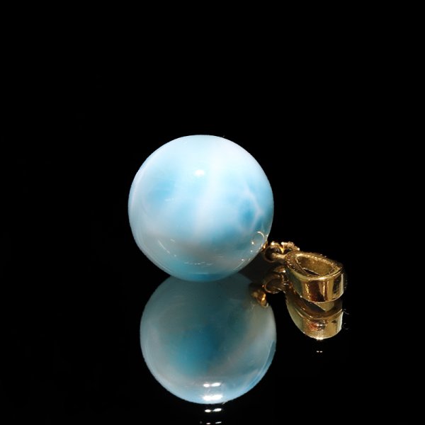 画像3: ペンダントトップ　ラリマー　ドミニカ共和国産　ステンレス　ゴールド　不安をやわらげる　浄化　パワーストーン　天然石　品番：17204