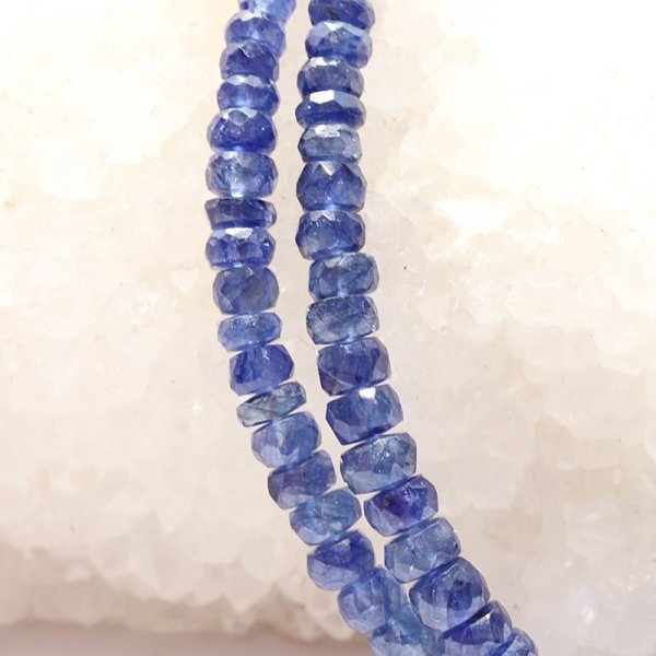 画像4: 【現品限り】ブレス　サファイア　ソロバンカット　約3〜5mm　蒼玉　勝利　希少性　9月誕生石　パワーストーン　天然石　品番：17224