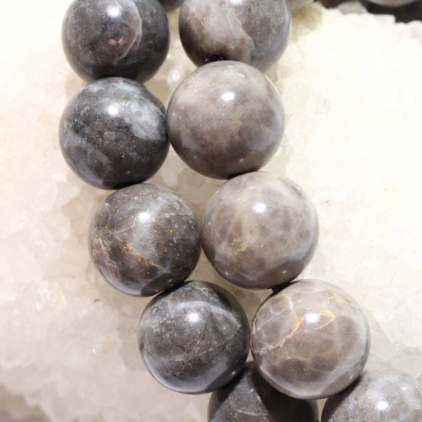 画像4: 【日本銘石】ブレス　近江多賀石＜滋賀県＞ グレー　丸　約10mm　延命長寿　縁結び　厄除け　パワーストーン　天然石　品番：17222